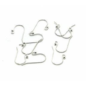 Julz Beads 10 Sterling Silver 925 Earring Hooks 19mm x 10mm Hole 1mm P00166ST