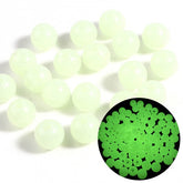 100 Acrylic Round Glow In The Dark Beads - 6mm Acrylic Julz Beads 