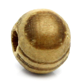 100 Burly Wood Natural Beads - 6mm Wood Julz Beads 