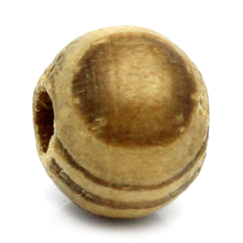 100 Burly Wood Natural Beads - 6mm Wood Julz Beads 