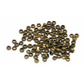 100 Crimp Beads - Antique Bronze Tone - 3mm Crimp Beads & Covers Julz Beads 