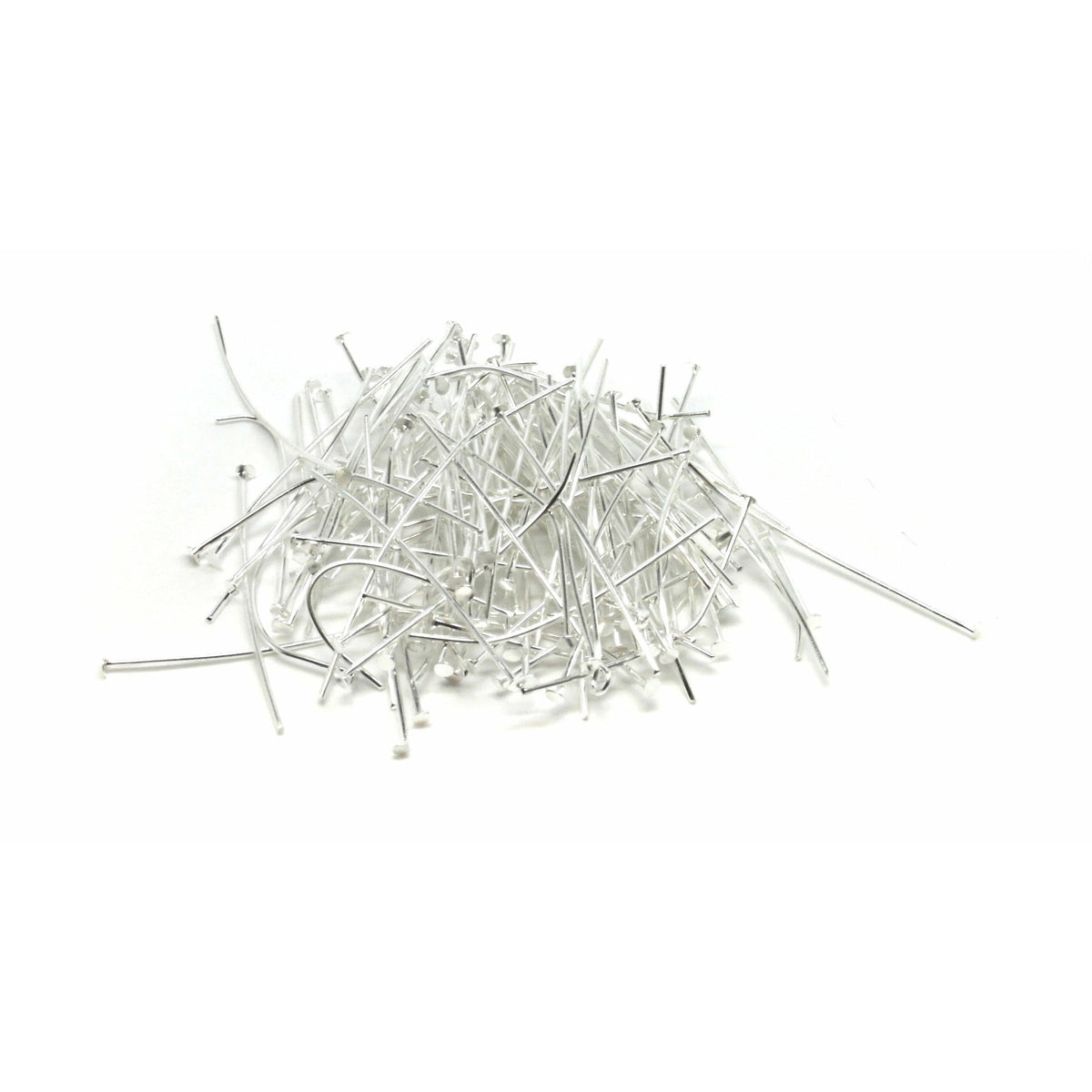 100 Head Pins - Silver Plated - 40mm Findings Julz Beads 