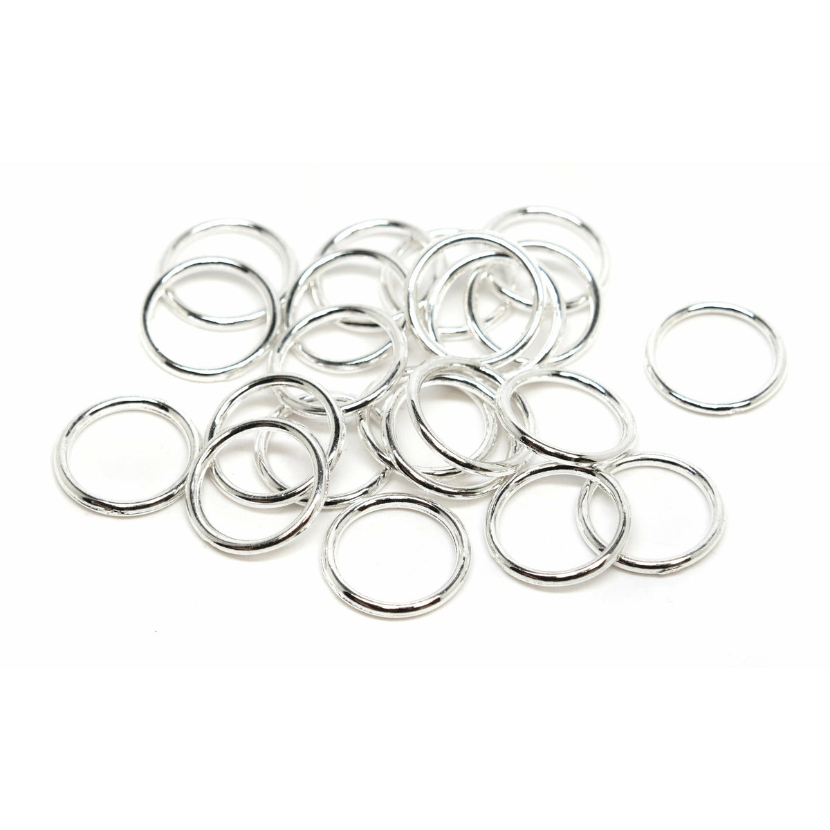 hildie & Jo 5mm Sterling Silver Plated Jump Rings 40pk - Jump Rings - Beads & Jewelry Making