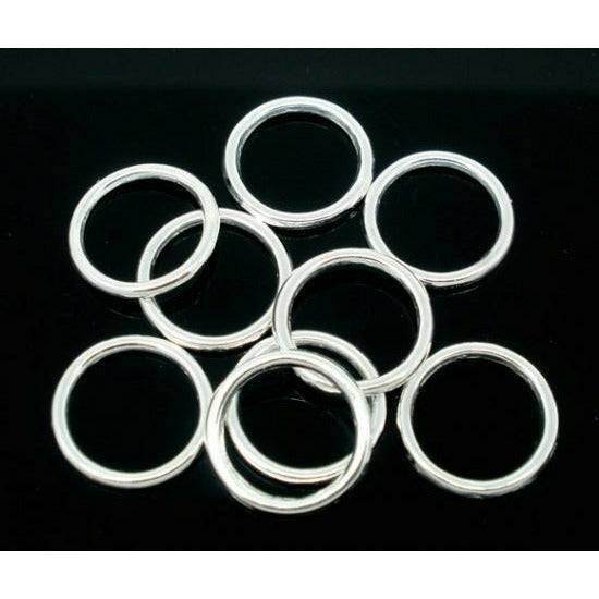 100, 12mm Jump Rings, Silver Jump Rings, Closed but Unsoldered, Jump Rings,  Jewelry Findings, Jewelry Crafting, Jewelry Making, 1A 