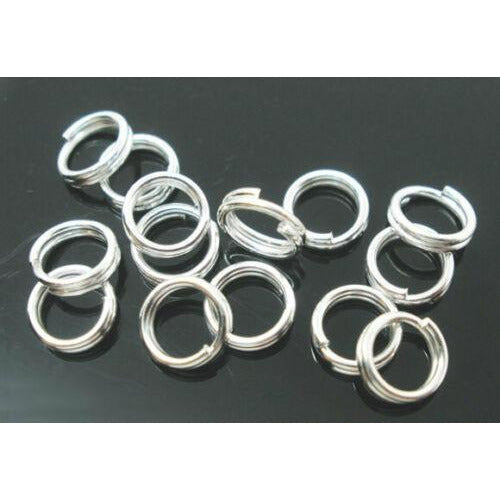 50 Silver Plated Metal Jump Rings - (4mm) - Melworks Online Beads