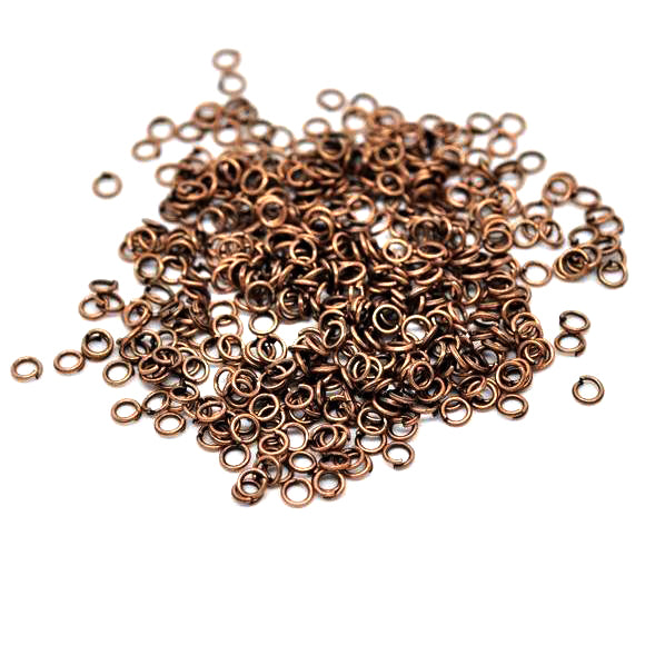 37-100-8 Copper Plated Jump Ring, Round, Assorted Sizes - Rings