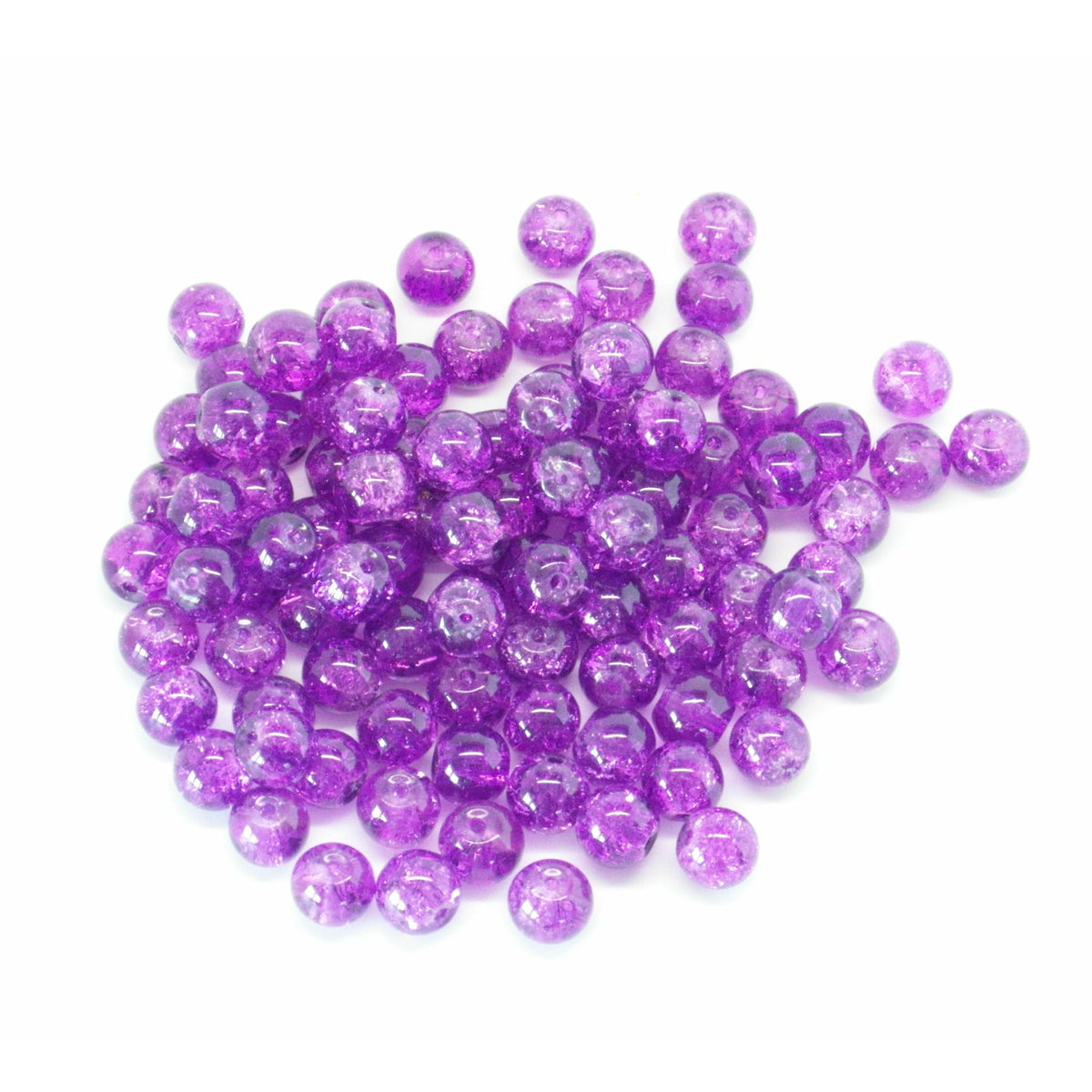 6mm Purple Crackle Glass Round Beads – Smileyboy Beads