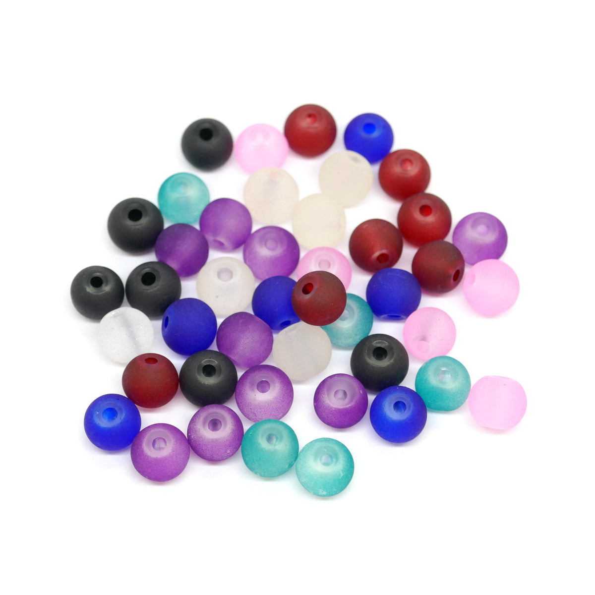 1,000pc Plastic Round Opaque Faceted Beads 6mm Multi Mix Beads