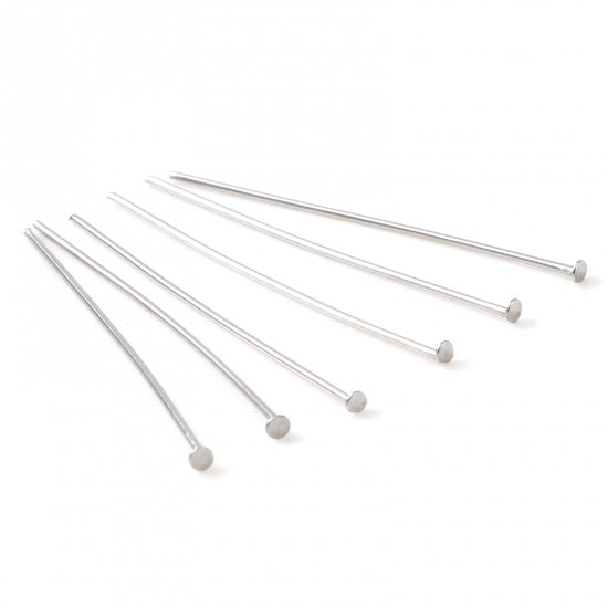 400Pcs 30mm Straight Pins Silver Jewelry Pins Flat Head Pins For Jewelry Making 400Pcs 30mm Straight Pins Silver Jewelry Pins Flat Head Pins For Jewelry Making