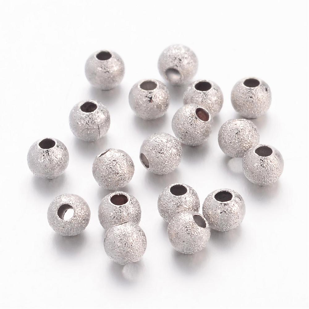 3mm, 4mm and 5mm Stardust Bead Sterling Silver Sparkle Spacer