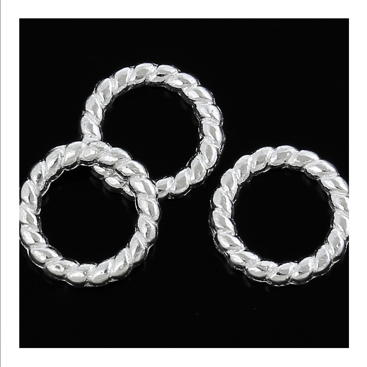 11mm Large Silver Jump Rings, Textured Jump Ring, Jump Rings, 10 Rings,  PW-3002 -  Norway