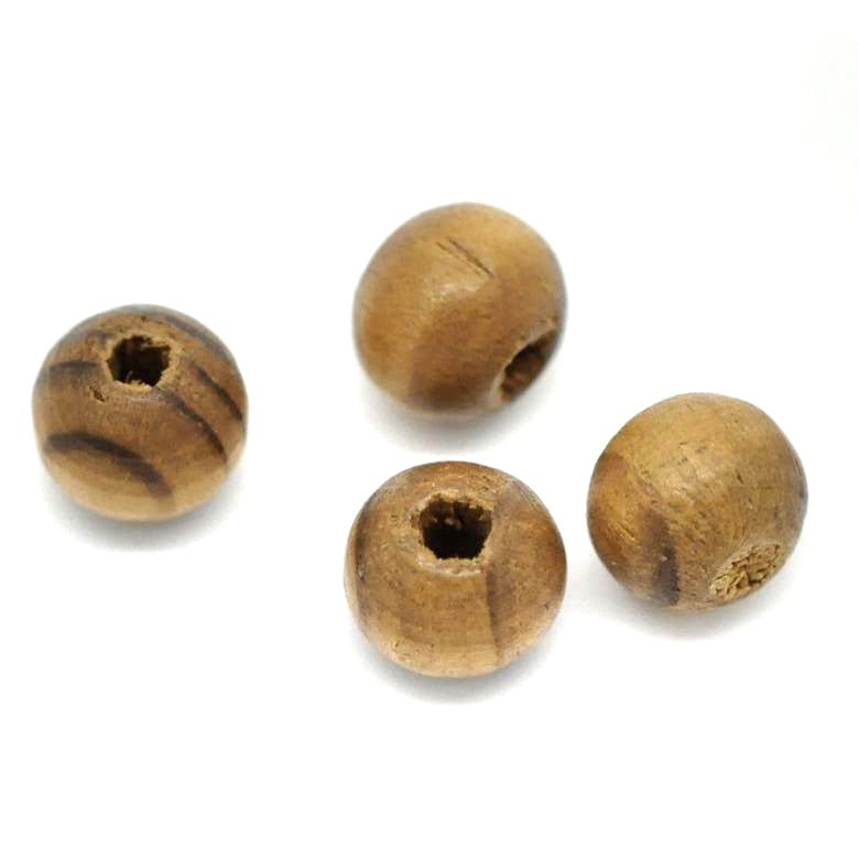 100 Wood Burly Natural Beads - 8mm Wood Julz Beads 