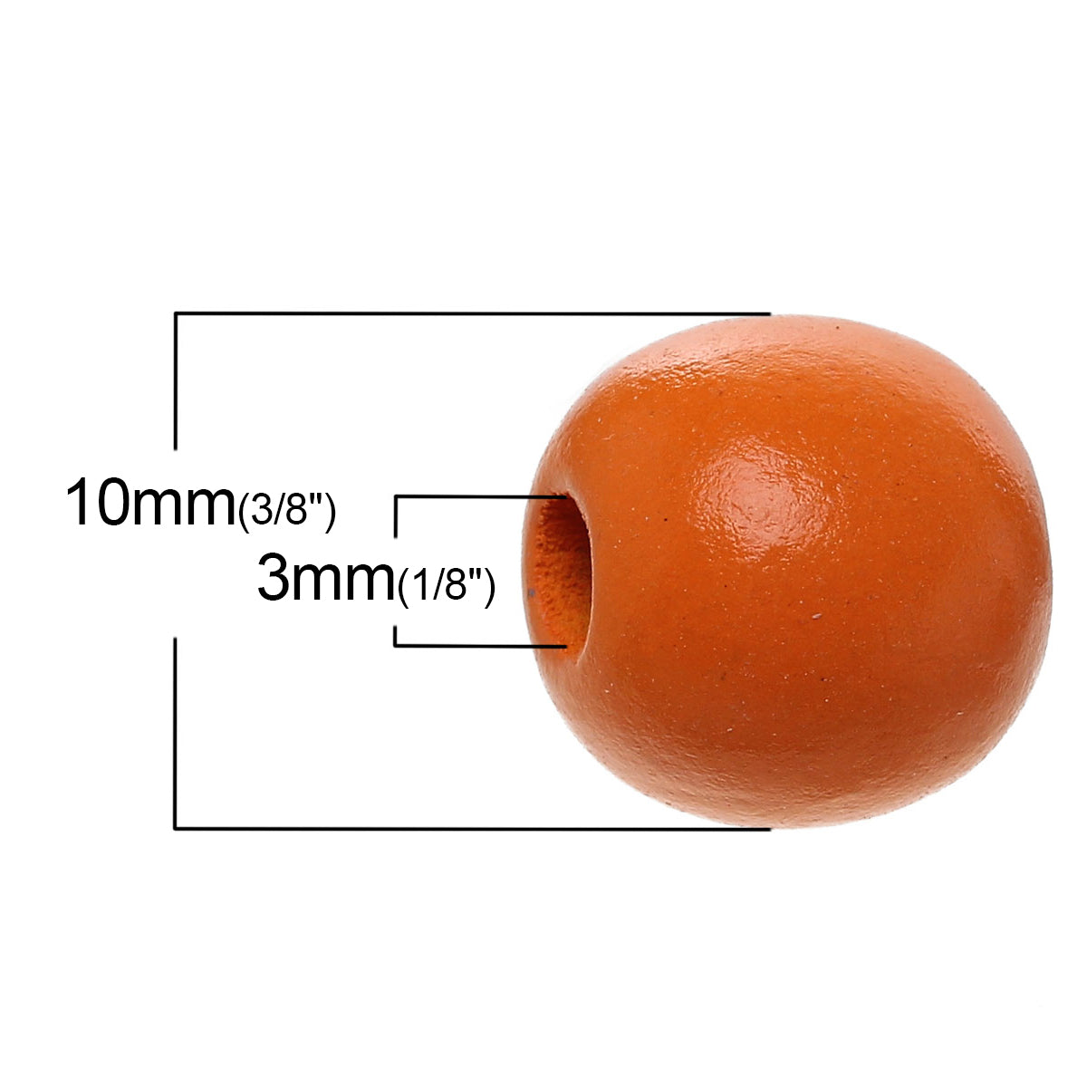 100 Wooden Round Beads- Mixed Colours - 10mm x 9mm Wood Julz Points 