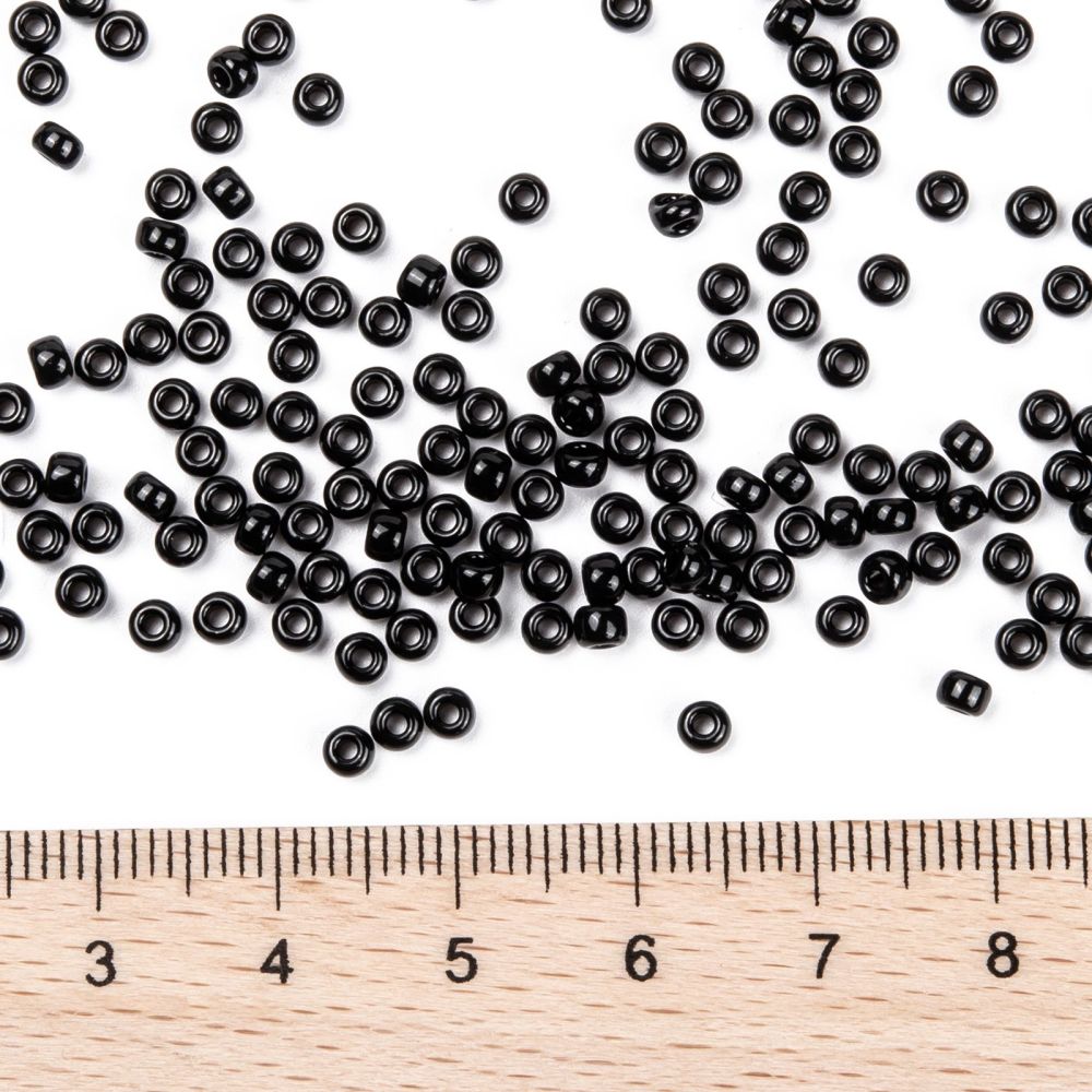 3mm black beads - 10g