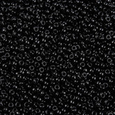 10g MIYUKI Round Seed Beads - Opaque Black (RR401) - 3mm 8/0 Glass Julz Beads 