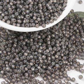 10g MIYUKI Round Seed Beads - Rustic Grey Silverlined (RR650) -3mm 8/0 Seed Julz Beads 