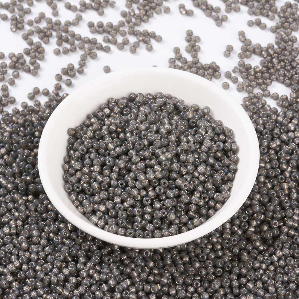10g MIYUKI Round Seed Beads - Rustic Grey Silverlined (RR650) -3mm 8/0 Seed Julz Beads 