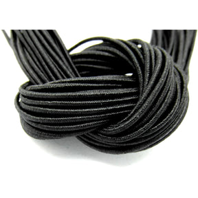 10m Black Elastic Cord - 1mm Thick Cords Julz Beads 