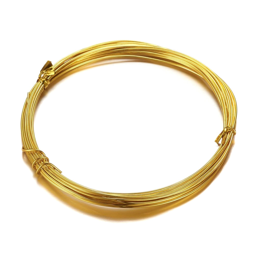 10m Gold Aluminium Craft Wire - 1mm - 18 Gauge Wires Julz Beads 