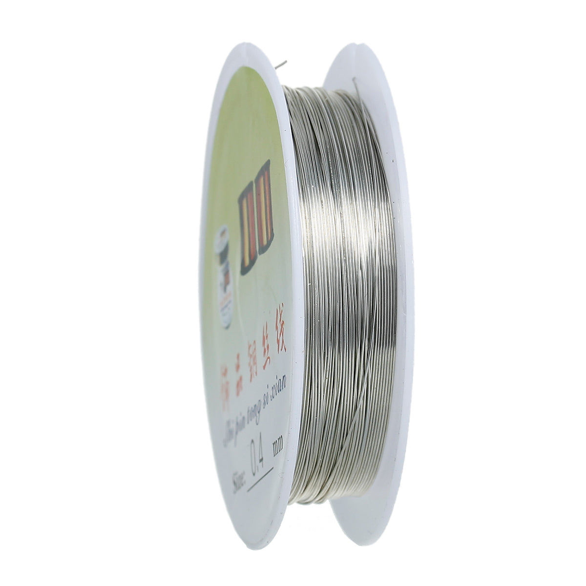 15M Roll Of Copper Beading Wire - Silver - 0.4mm Wires Julz Beads 