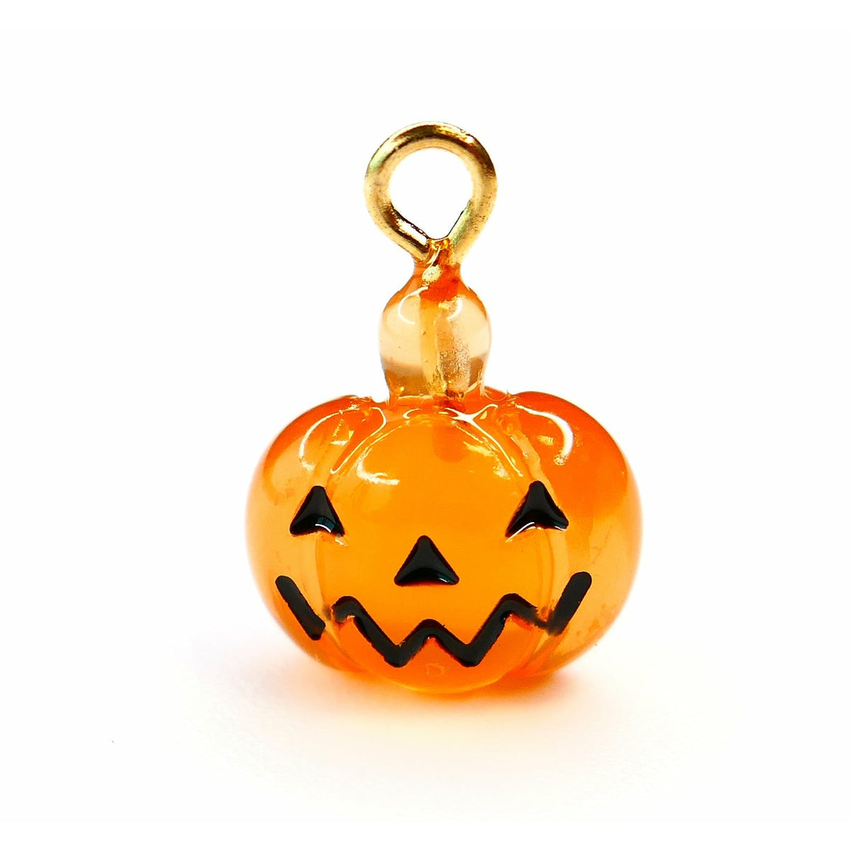2 Resin Pumpkin 3D Charms - 15mm x 10mm Charms Julz Beads 