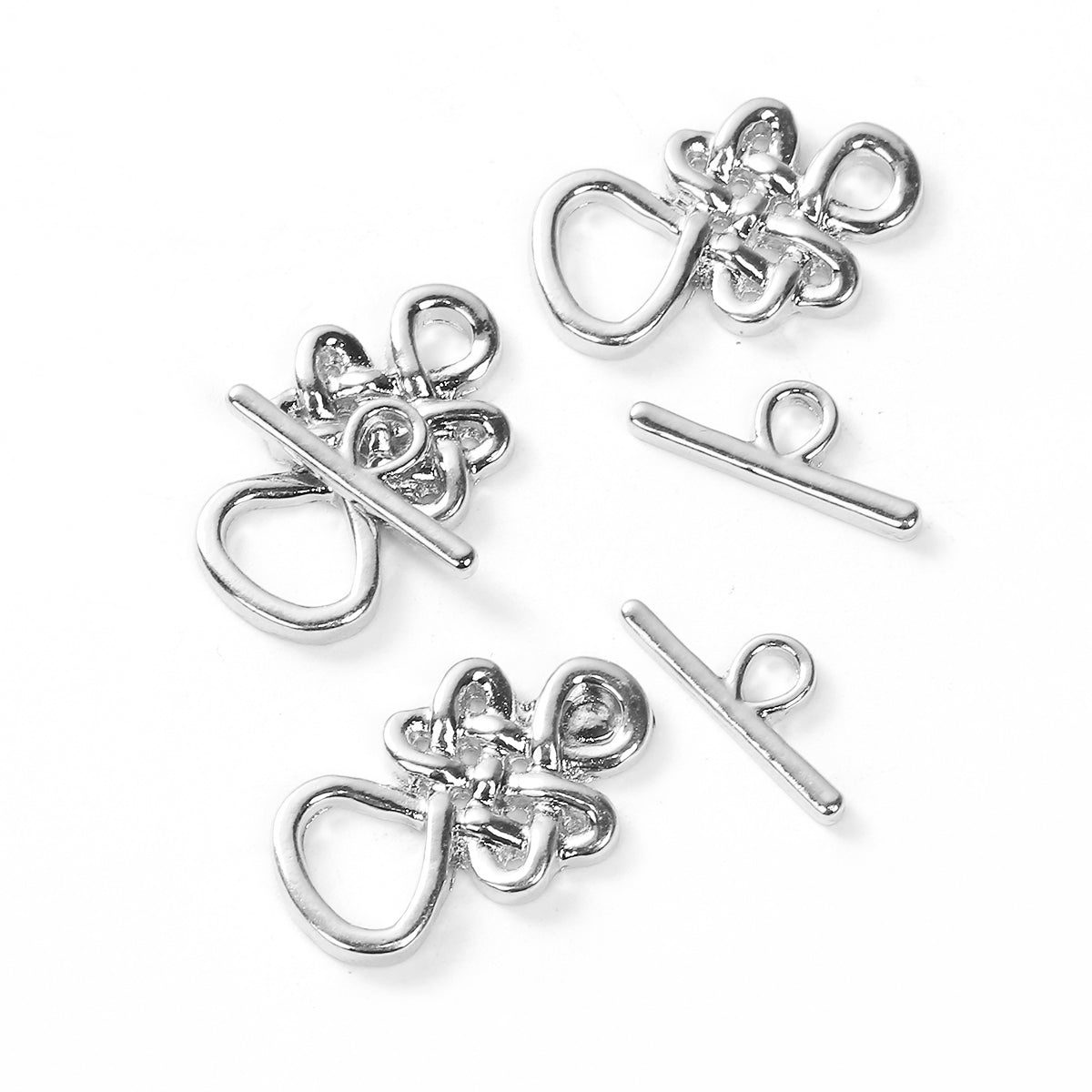 3.5 Large Ring of Silver Tone Metal Keys W/lobster Clasp Charm Pendant  Beads-bronze Tone Available 