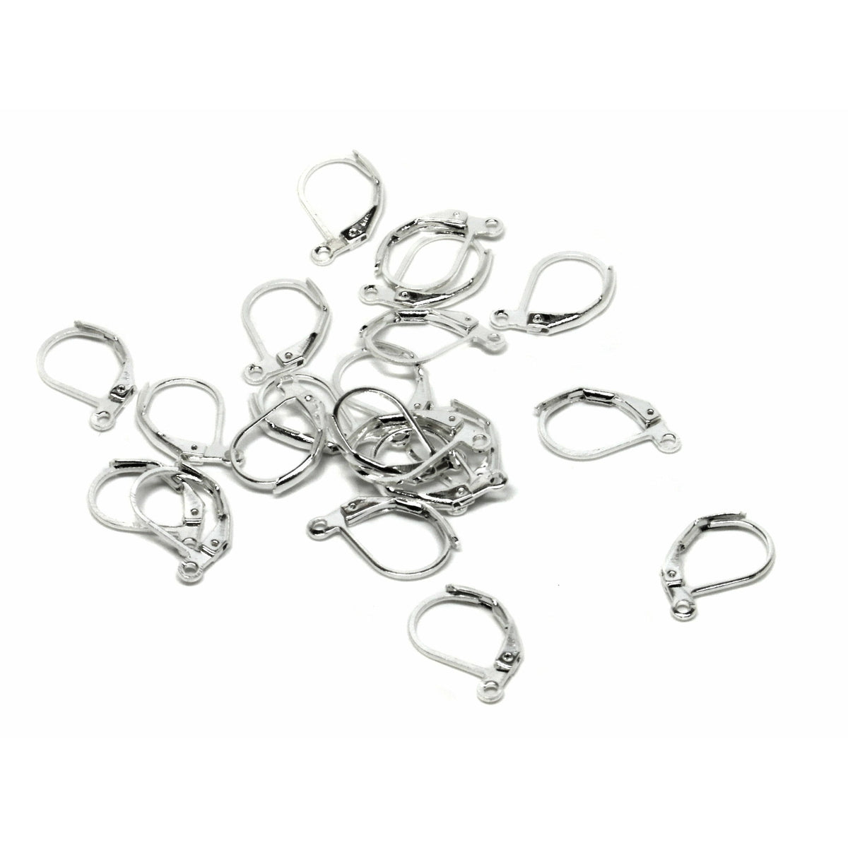 Sterling Silver Shepheard's Crook Square Wire Earring Hooks 19mm (2 Pair)