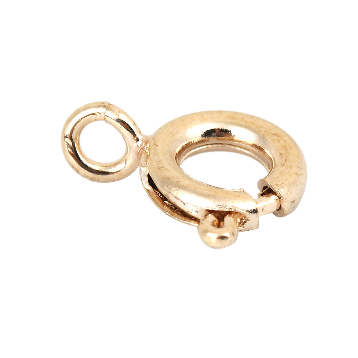 20 Spring Ring Clasp - Gold Plated - 9mm x 7mm Clasps Julz Beads 