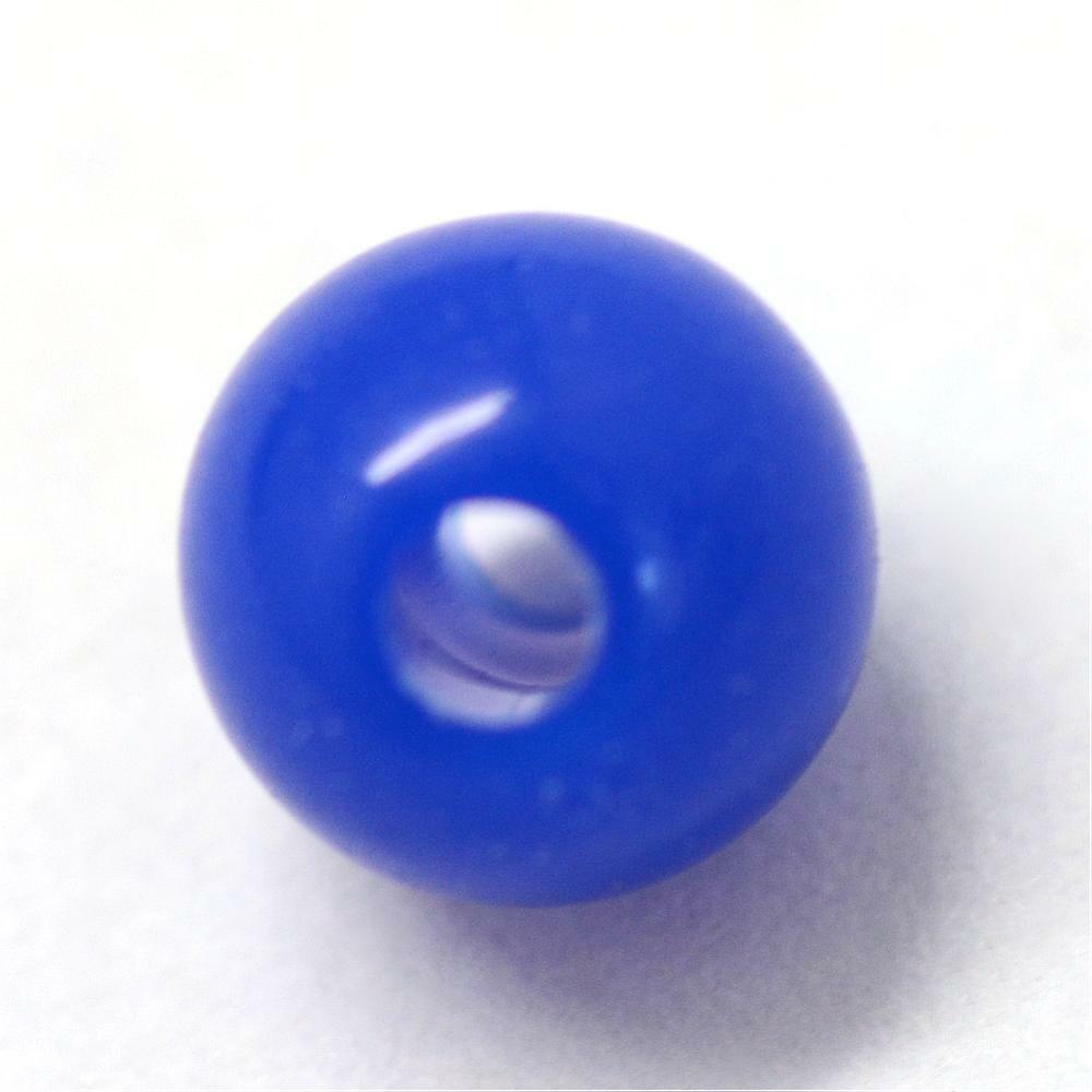 200 Blue Opaque Acrylic Round Beads - 6mm x 5.5mm Acrylic Julz Beads 