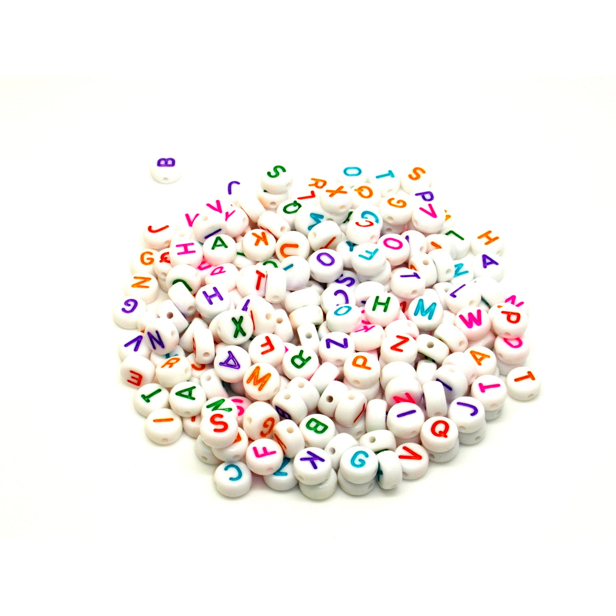 150pcs 4 X 7 Mm Round Alphabet Beads A-z 26 Letters Beads ,for DIY Friendship  Bracelets And Gifts Souvenir Jewelry Making