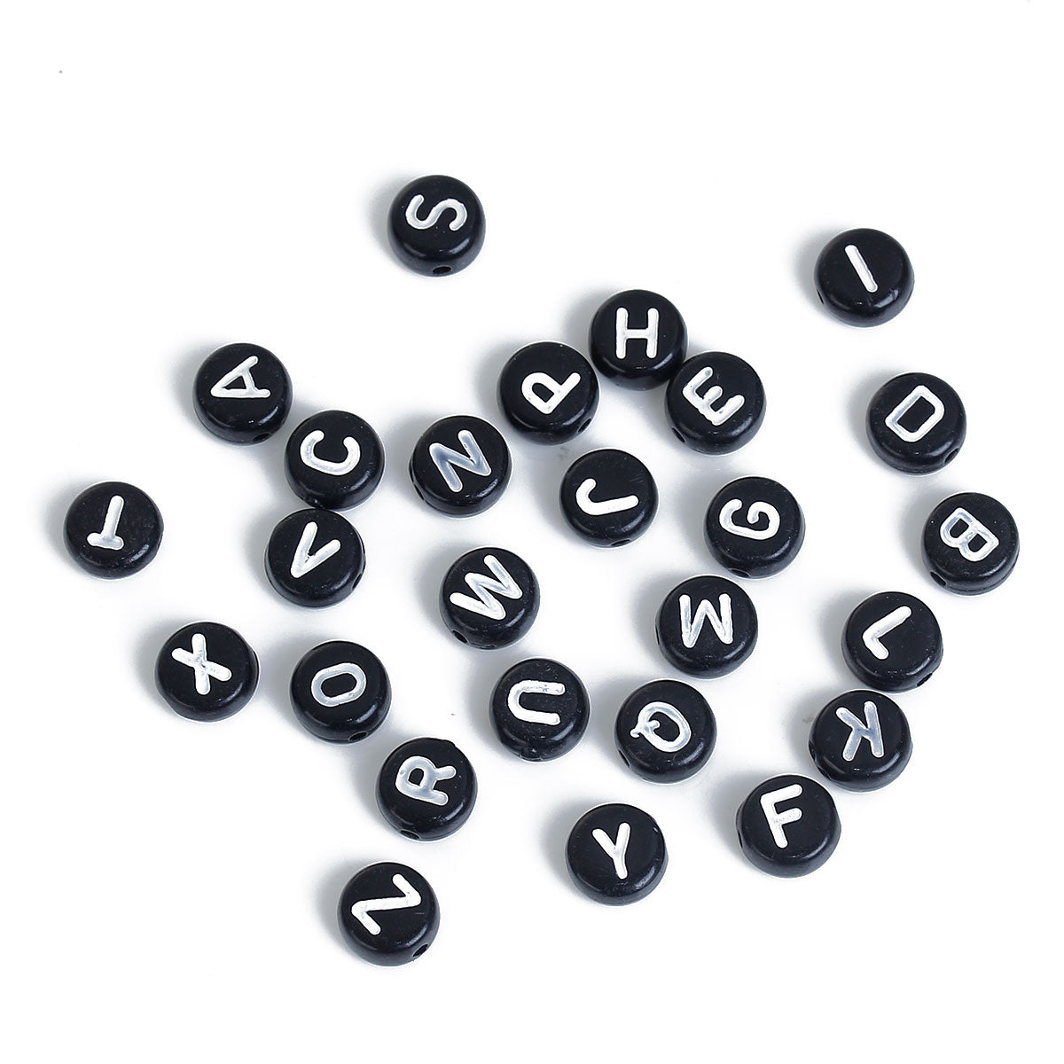 Letter M Alphabet Beads White Alphabet Letter Beads Acrylic -  Denmark