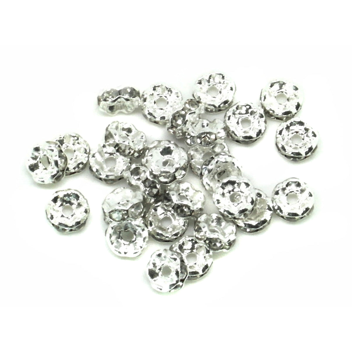 thumbnail image 2 of 600+ Silver Plated Acrylic Spacer Beads - 4mm Round For Jewellery Making 2 of 5