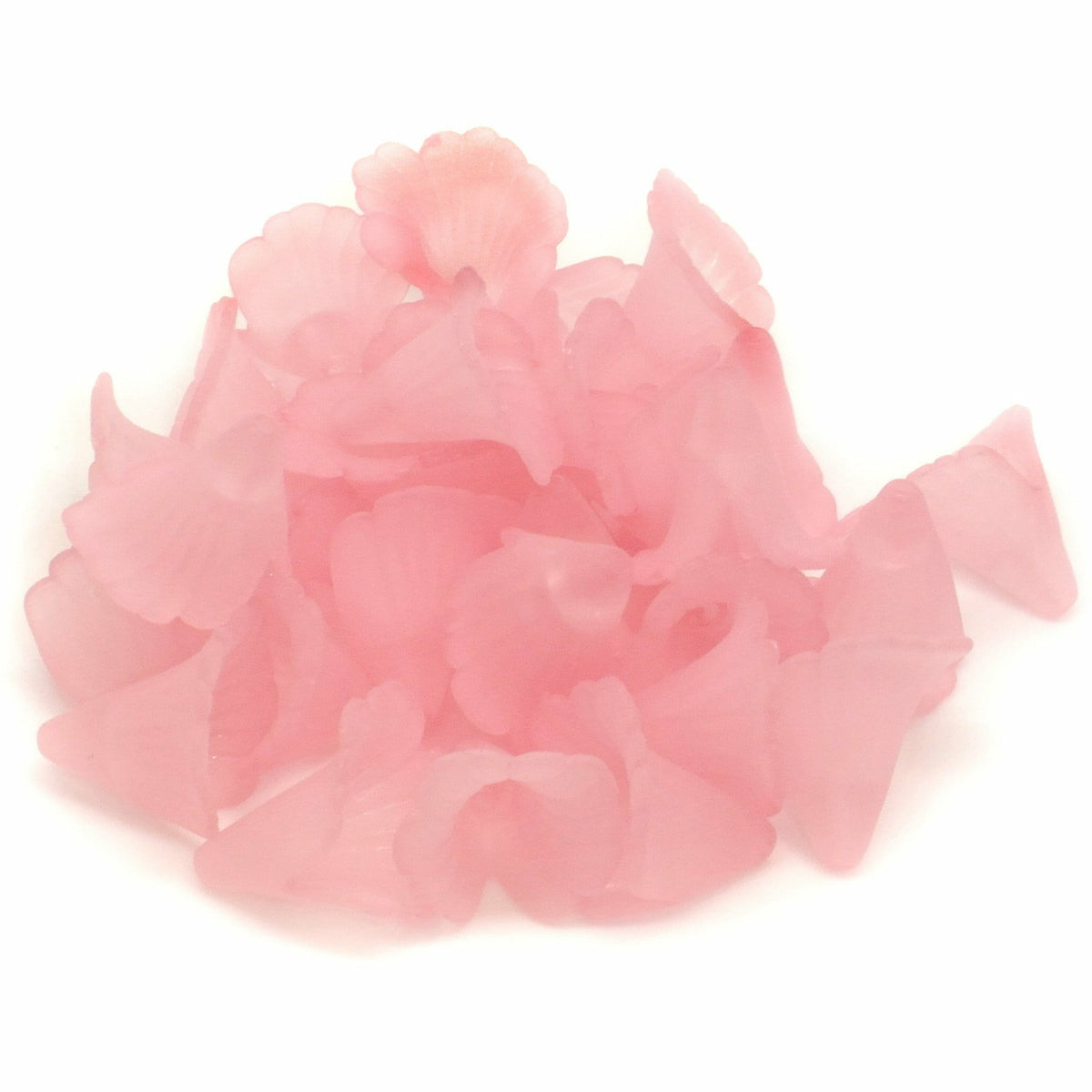 30 Light Pink Acrylic Lucite Flower Beads - 19mm x 17mm Acrylic Julz Beads 