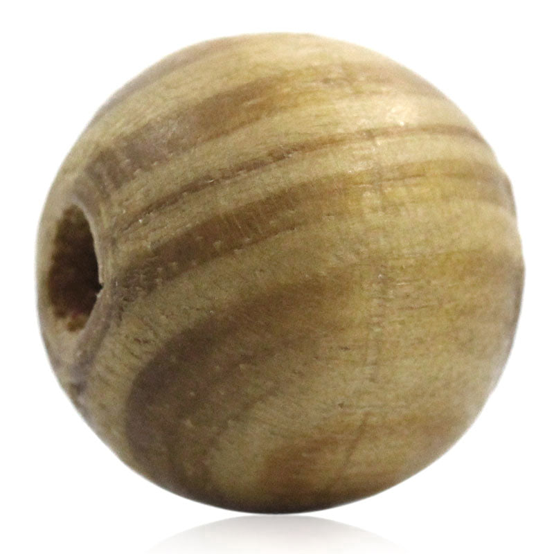 30 Wood Burly Natural Beads - 16mm Wood Julz Beads 
