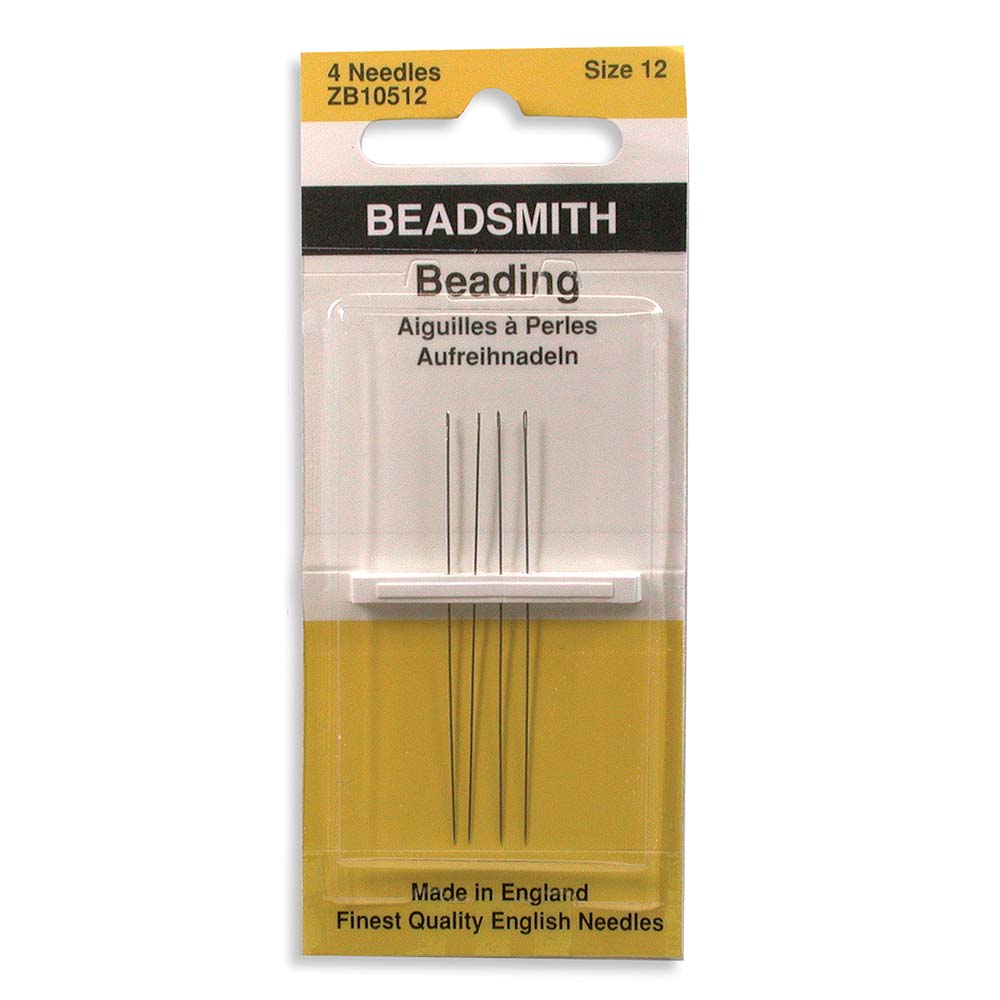 4 Beadsmith Beading Needles - Size 12 Julz Beads 