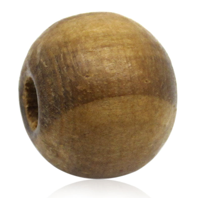 40 Wood Burly Natural Beads - 10mm Wood Julz Beads 