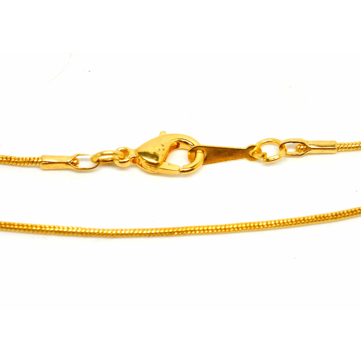 5 Blank Snake Chain Necklaces - Gold Plated - 48cm (18 7/8") Julz Beads 