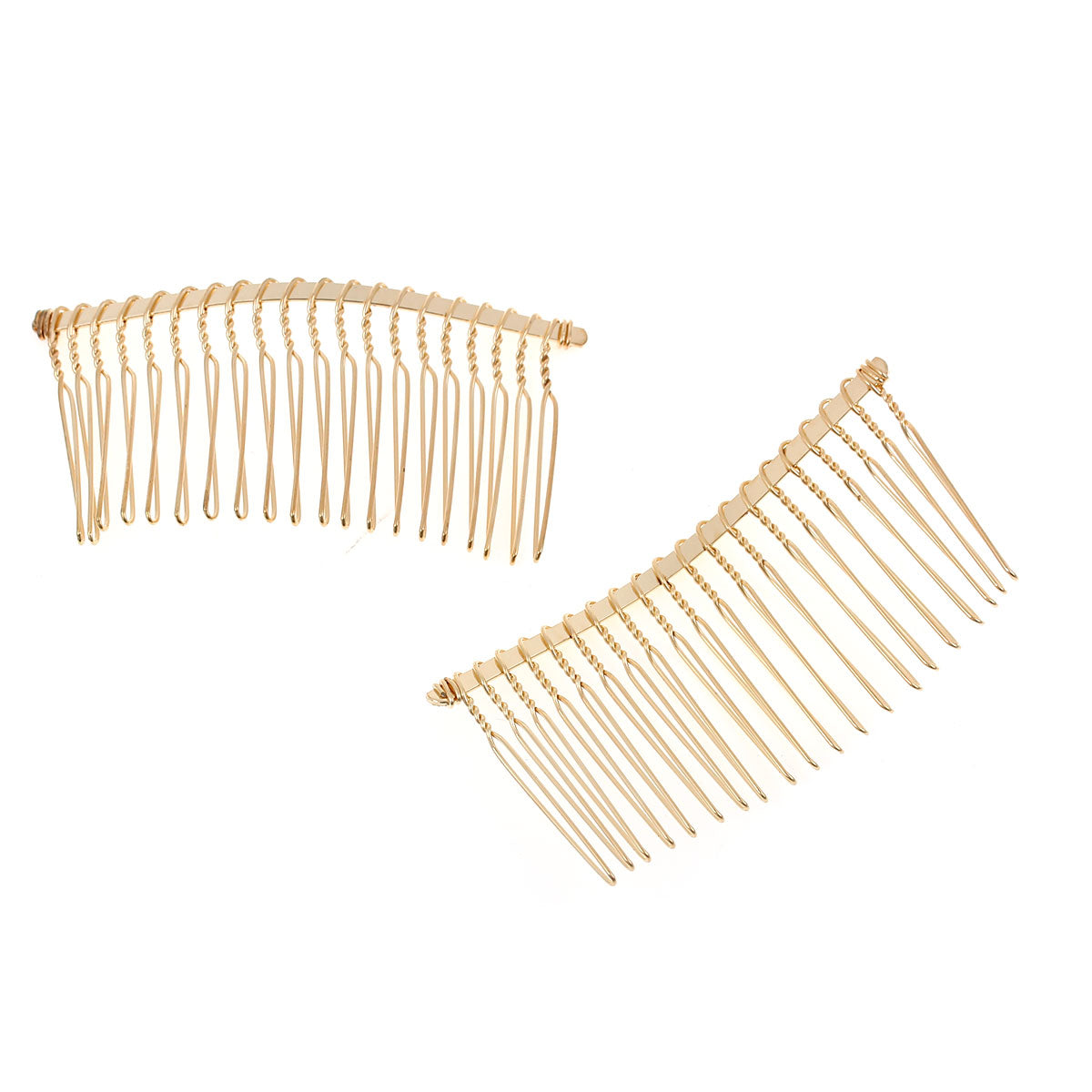 5 Gold Plain Hair Combs Gold Effect 78 x 38cm Weddings Prom Hair Hair Accessories Julz Beads 