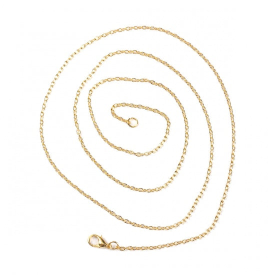 5 Link Cable Chain Necklaces (45cm) - Gold Plated Julz Beads 