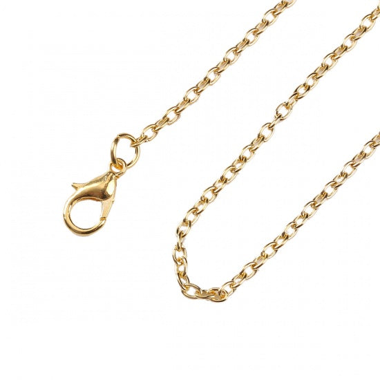 5 Link Cable Chain Necklaces (45cm) - Gold Plated Julz Beads 