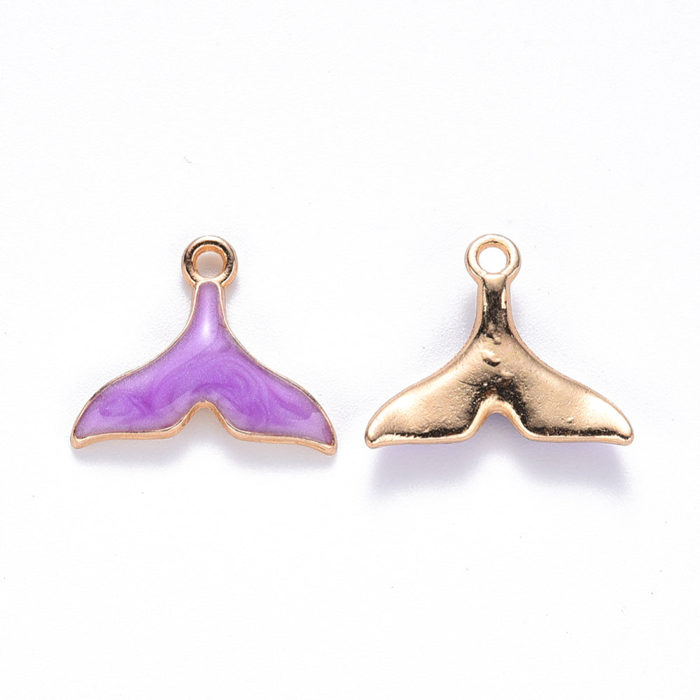5 Mermaid Tail Charms - 15mmx17mm Charms Julz Beads 