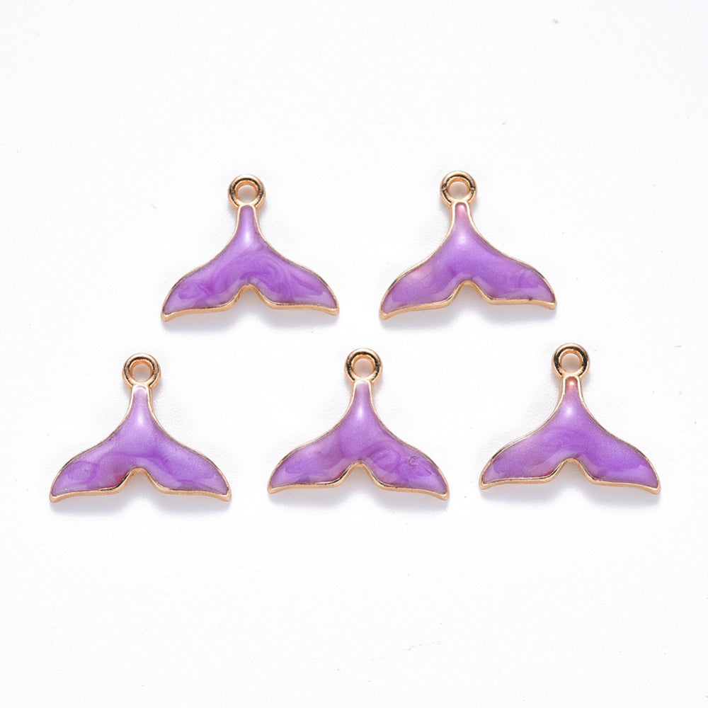 5 Mermaid Tail Charms - 15mmx17mm Charms Julz Beads 