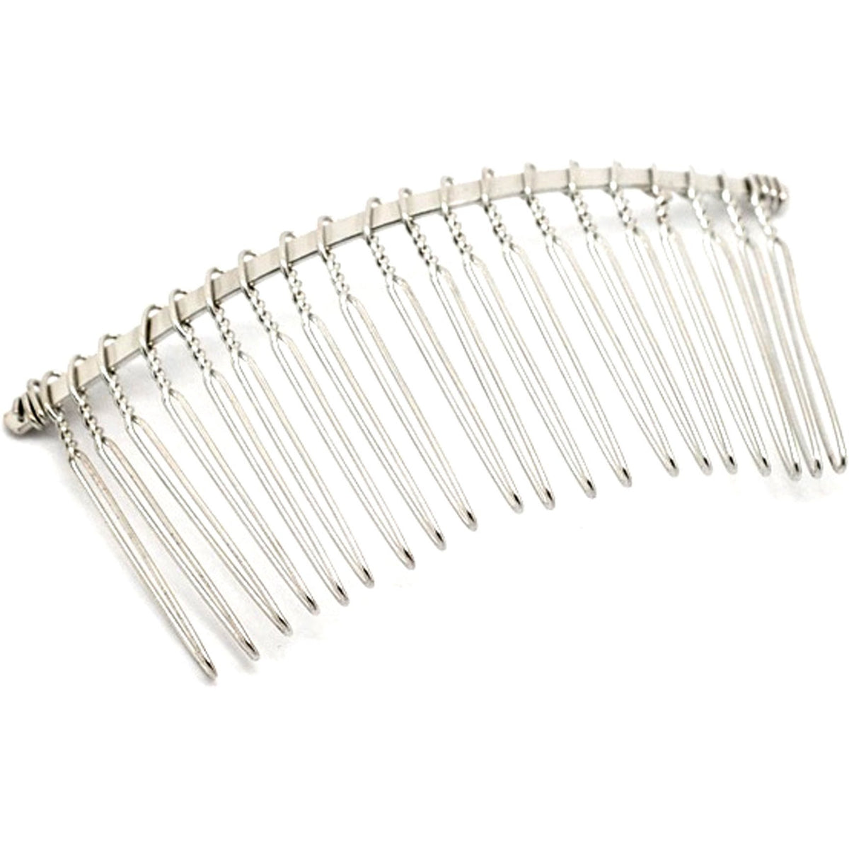 5 Silver Plain Hair Combs Silver Effect 78mm x 38mm Hair Accessories Julz Beads 