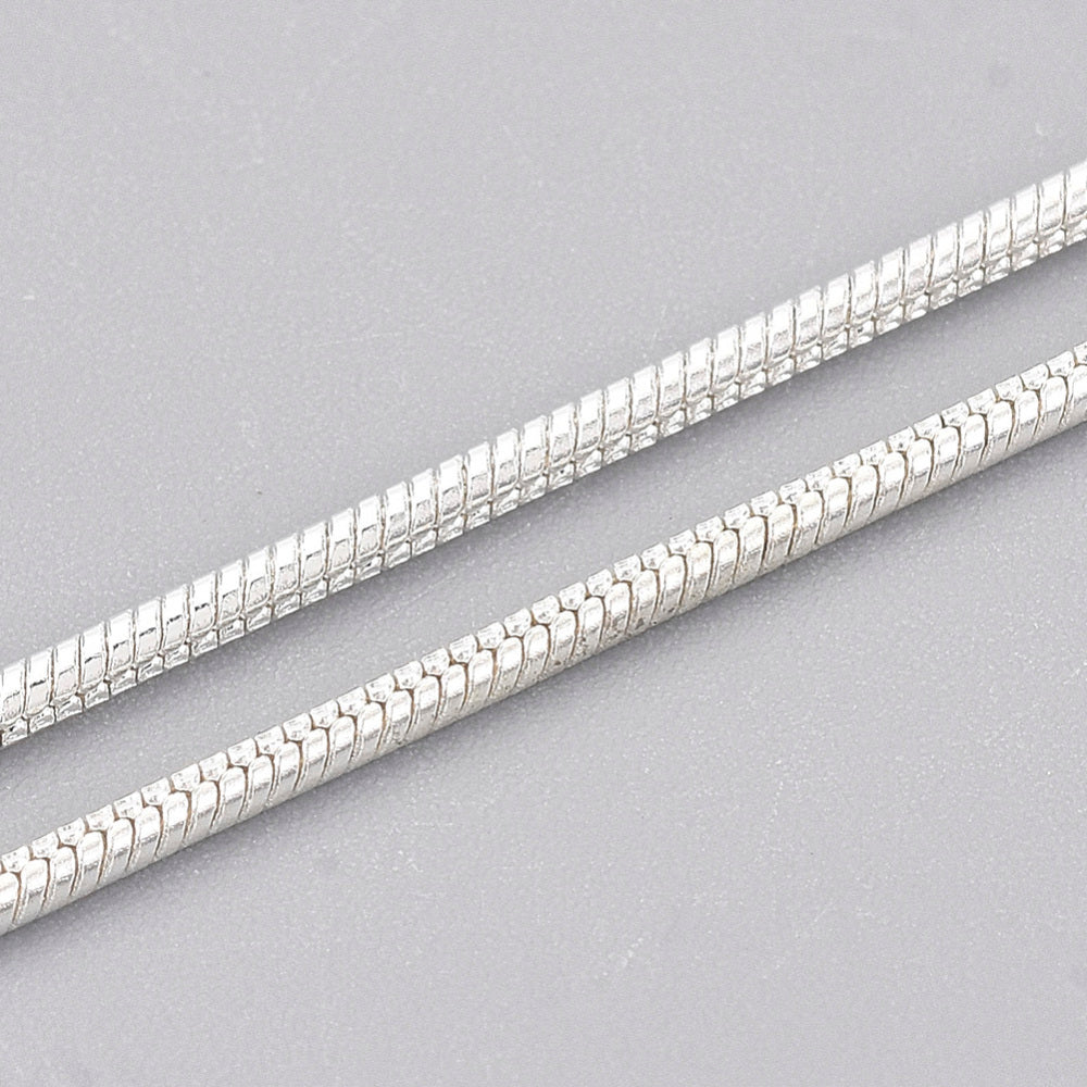 5 Snake / Rope Chain Necklaces - Silver Plated - 24.4" Julz Beads 