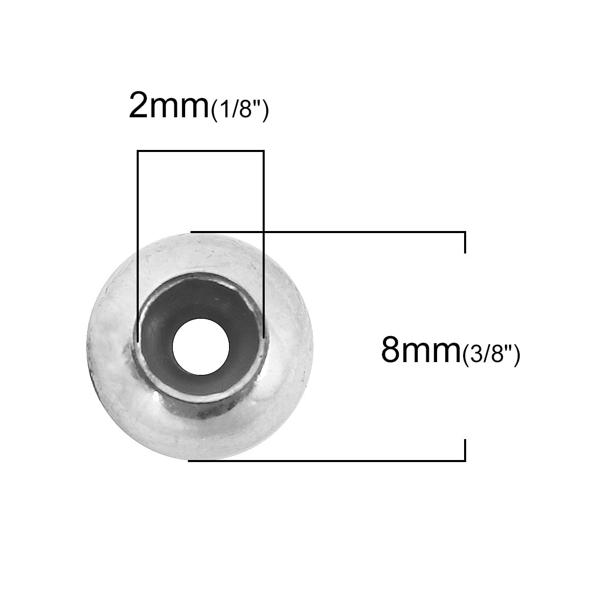 5 Spacer Sliding Clasps Beads - 8mm Clasps Julz Beads 