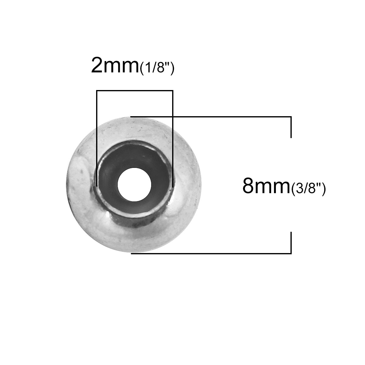 5 Spacer Sliding Clasps Beads - 8mm Clasps Julz Beads 