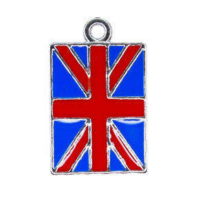 5 Union Jack Charms - English Flag - 29mm x 18mm Charms Julz Beads 