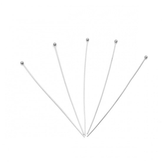 Jewelry Pins (U-Pins) Stainless Steel Silver Tone Pack of 100 | Esslinger