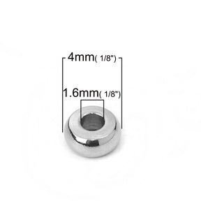 Stainless steel clearance spacer beads