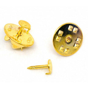 50 Tie-Tac Lapel Pins - Gold Plated - 4mm Dia - 8mm Long Cufflink/Tie Tac Blanks Julz Beads 